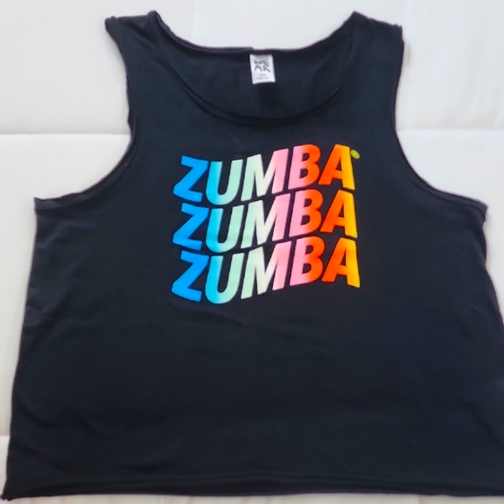 Zumba Black Tank Top with Colorful Logo
